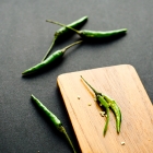 Green bird's eye chilies
