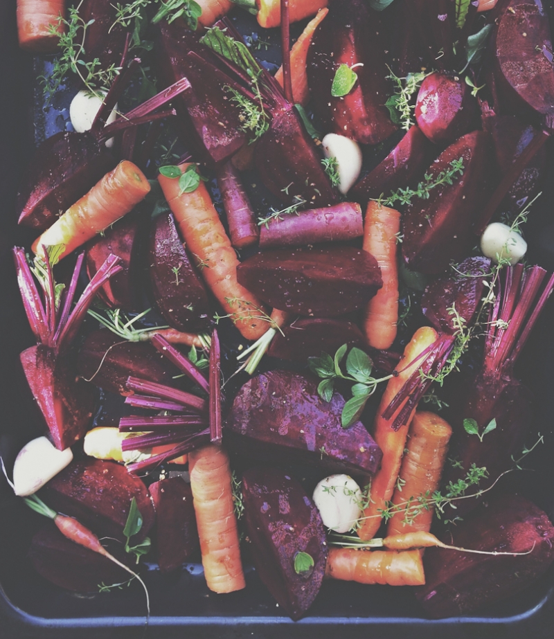 Roasting beets and carrots