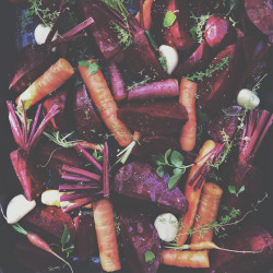 Roasting beets and carrots