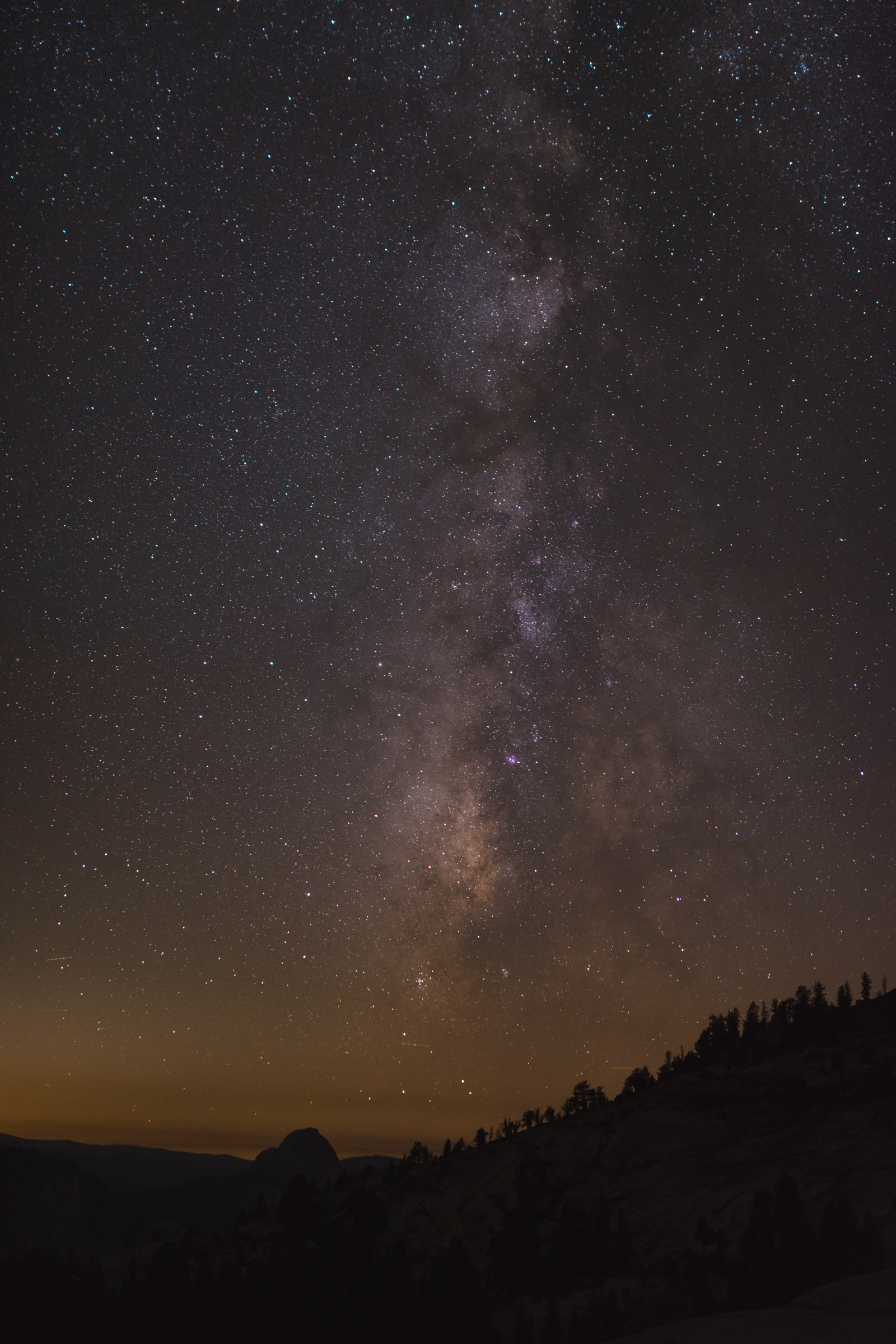 Milky Way over Half Dome Yosemite National Park